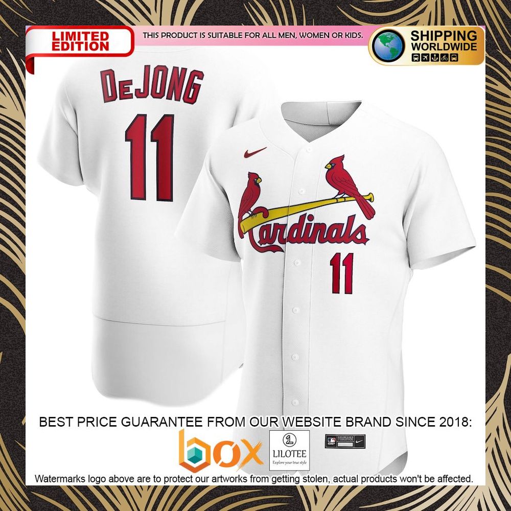 NEW Paul DeJong St. Louis Cardinals Home Authentic Player White Baseball Jersey 4