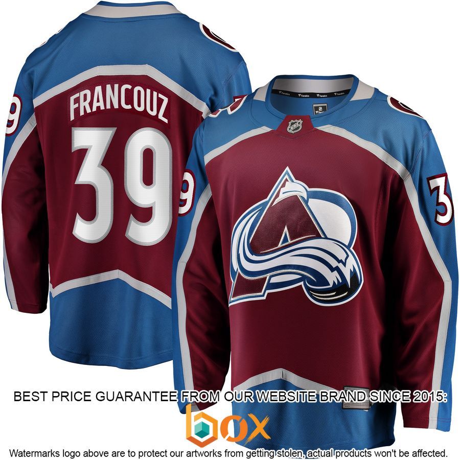 NEW Pavel Francouz Colorado Avalanche Player Burgundy Hockey Jersey 1