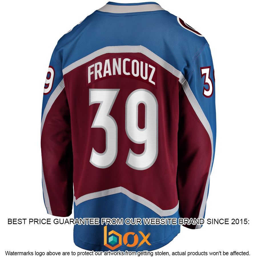 NEW Pavel Francouz Colorado Avalanche Player Burgundy Hockey Jersey 3