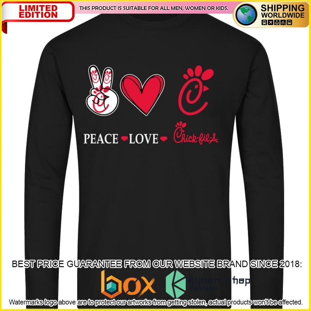 NEW Peace Love Chick-fil-A 3D Hoodie, Shirt 1