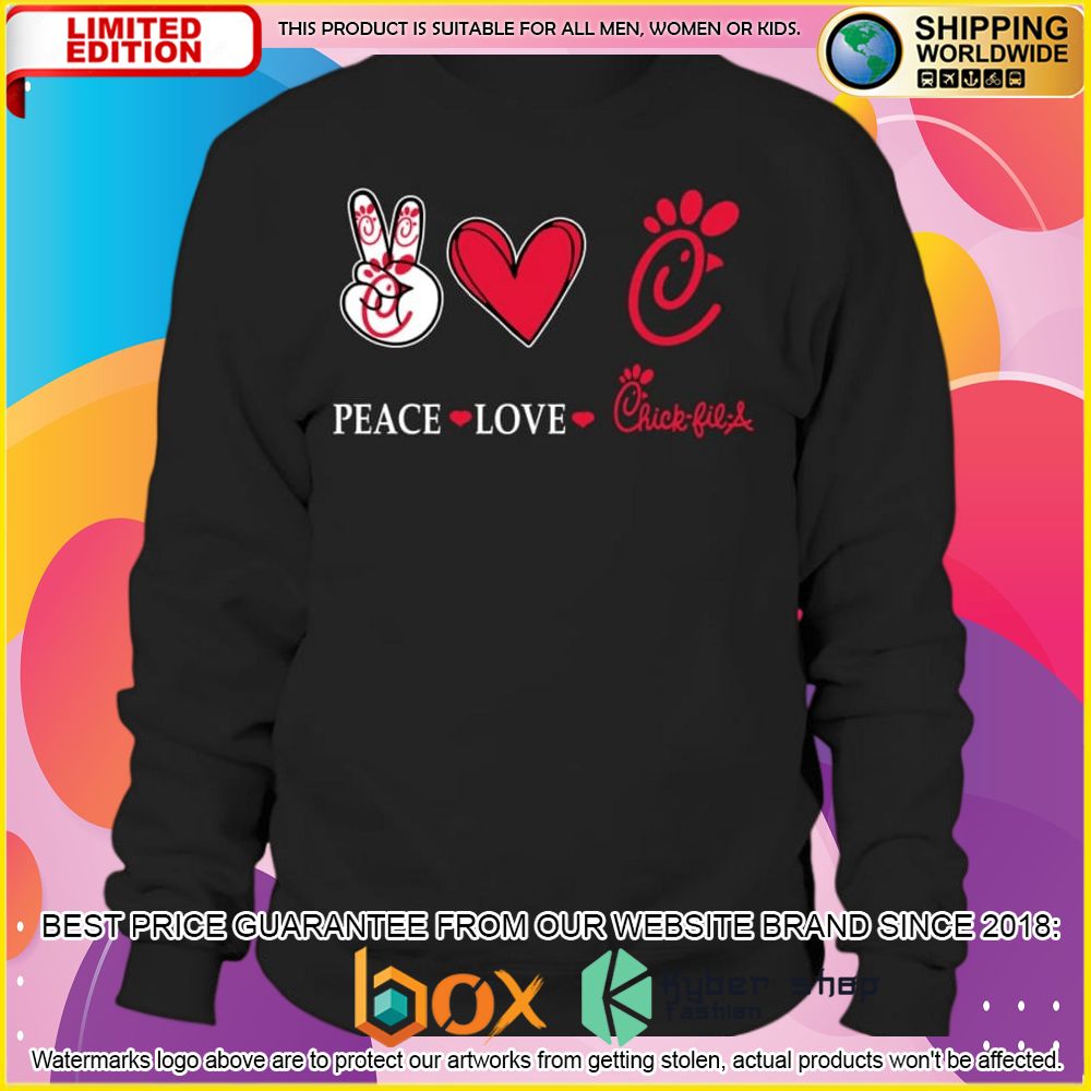 NEW Peace Love Chick-fil-A 3D Hoodie, Shirt 6