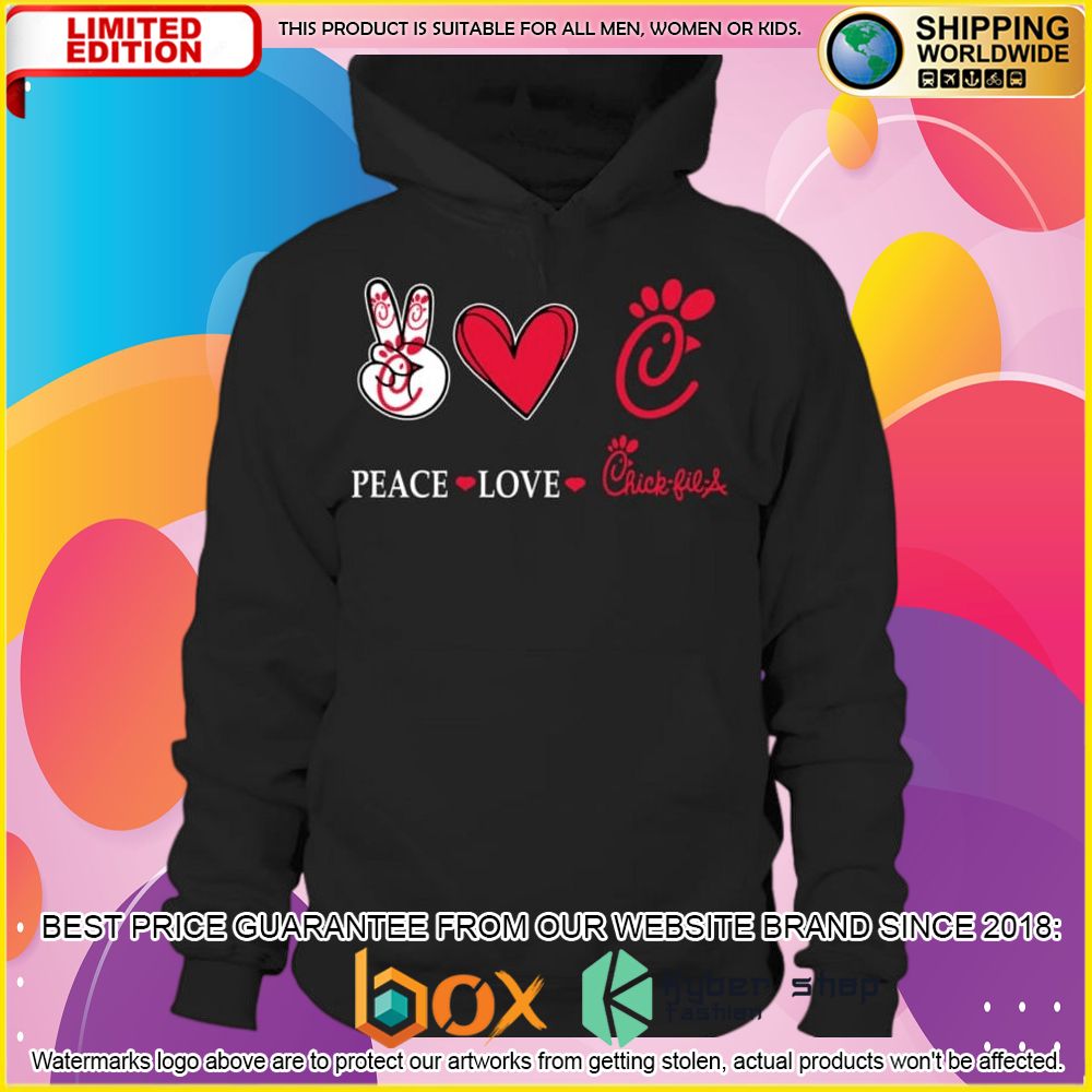 NEW Peace Love Chick-fil-A 3D Hoodie, Shirt 7