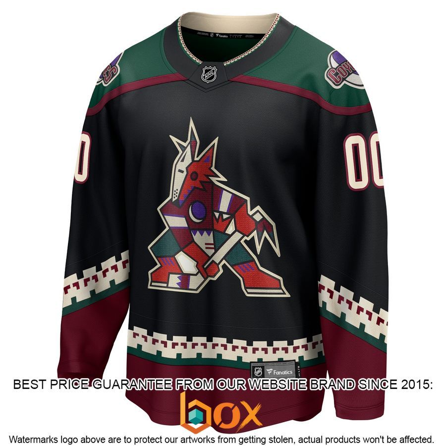NEW Personalized Arizona Coyotes 2021/22 Home Black Hockey Jersey 2