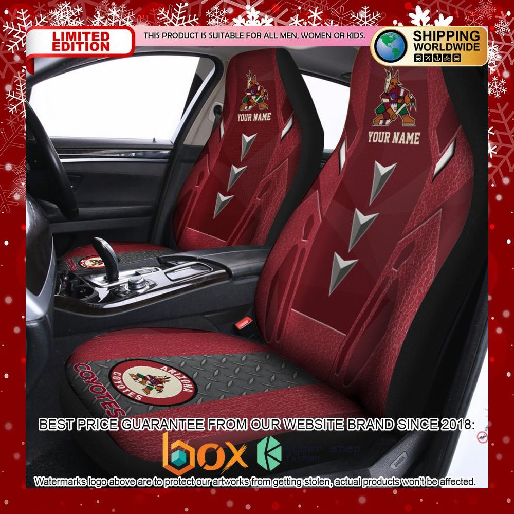 BEST Personalized Arizona Coyotes Car Seat Covers 2