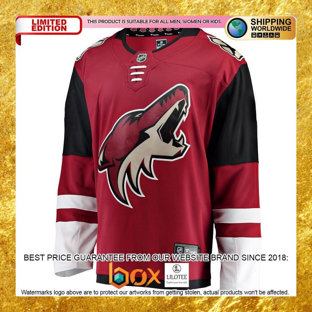 NEW Personalized Arizona Coyotes Home Red Hockey Jersey 7