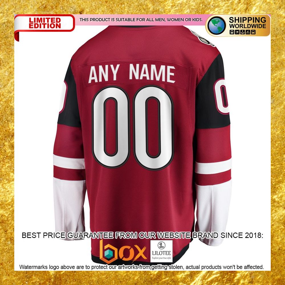 NEW Personalized Arizona Coyotes Home Red Hockey Jersey 8