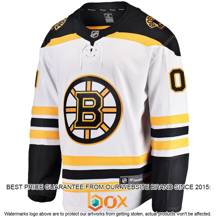 NEW Personalized Boston Bruins Away White Hockey Jersey 2