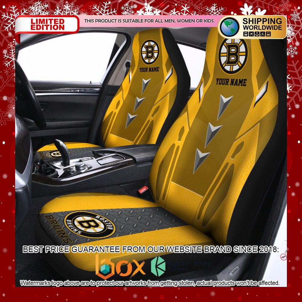 BEST Personalized Boston bruins Car Seat Covers 2