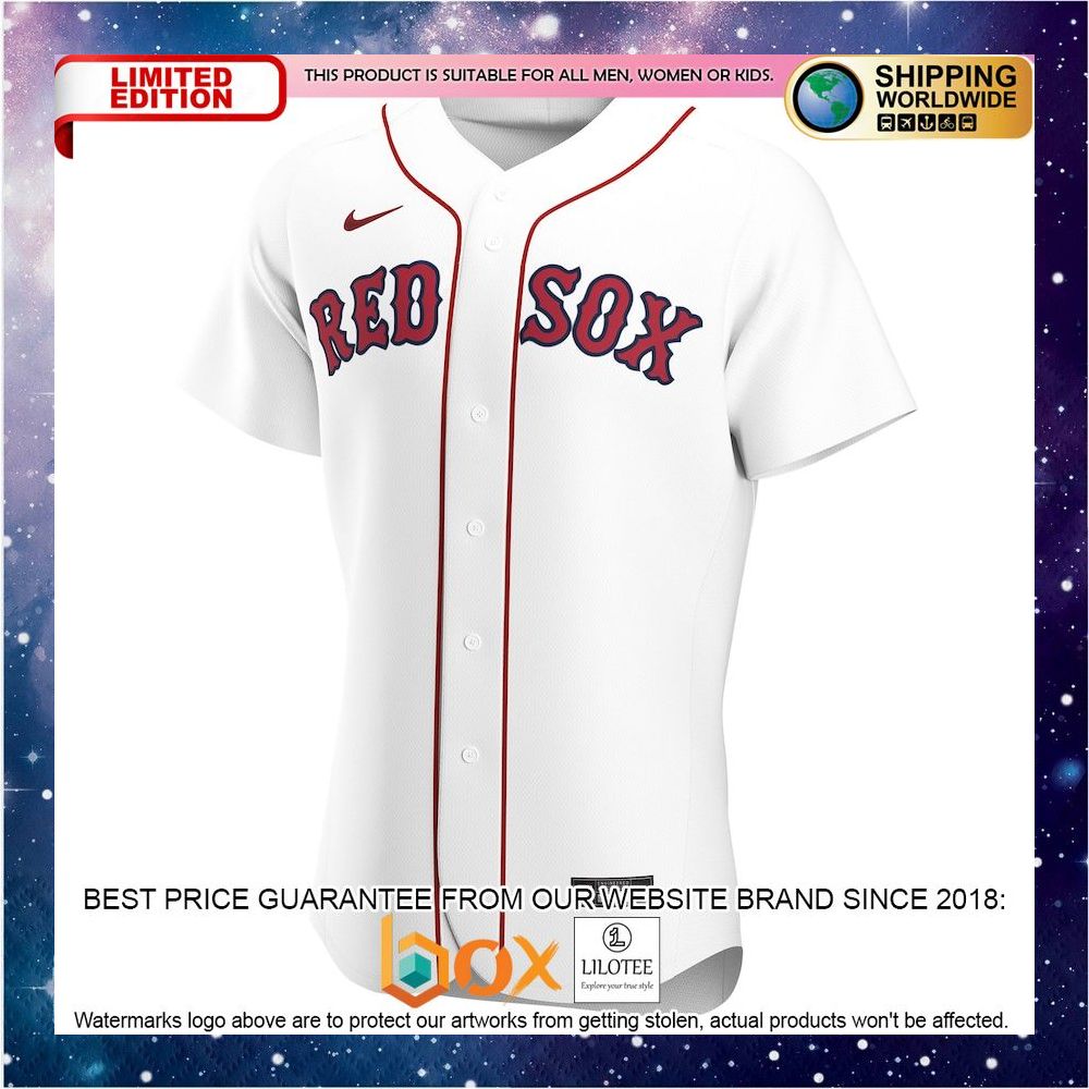 NEW Personalized Boston Red Sox Home PickAPlayer Retired Roster Authentic White Baseball Jersey 2