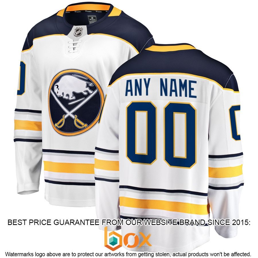NEW Personalized Buffalo Sabres Away White Hockey Jersey 4