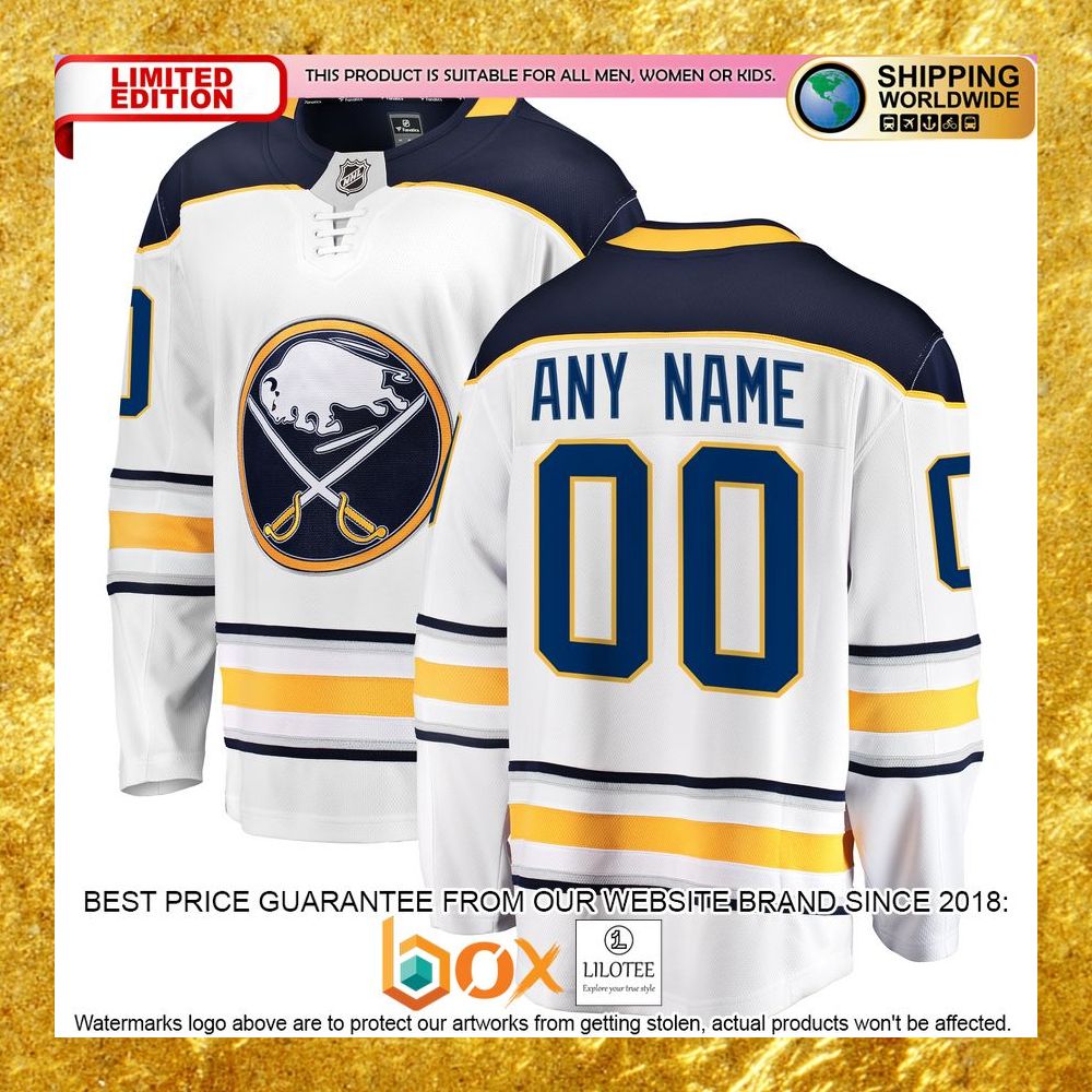 NEW Personalized Buffalo Sabres Away White Hockey Jersey 8