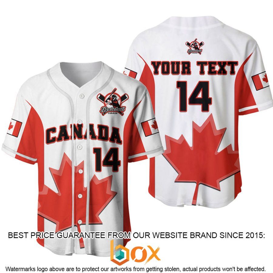 NEW Customized Canada Baseball 2023 Canadian Maple Leaf Sporty Baseball Jersey 49