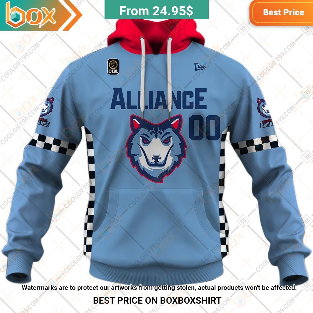 Personalized CEBL Montreal Alliance Away Jersey Style Shirt Hoodie 2