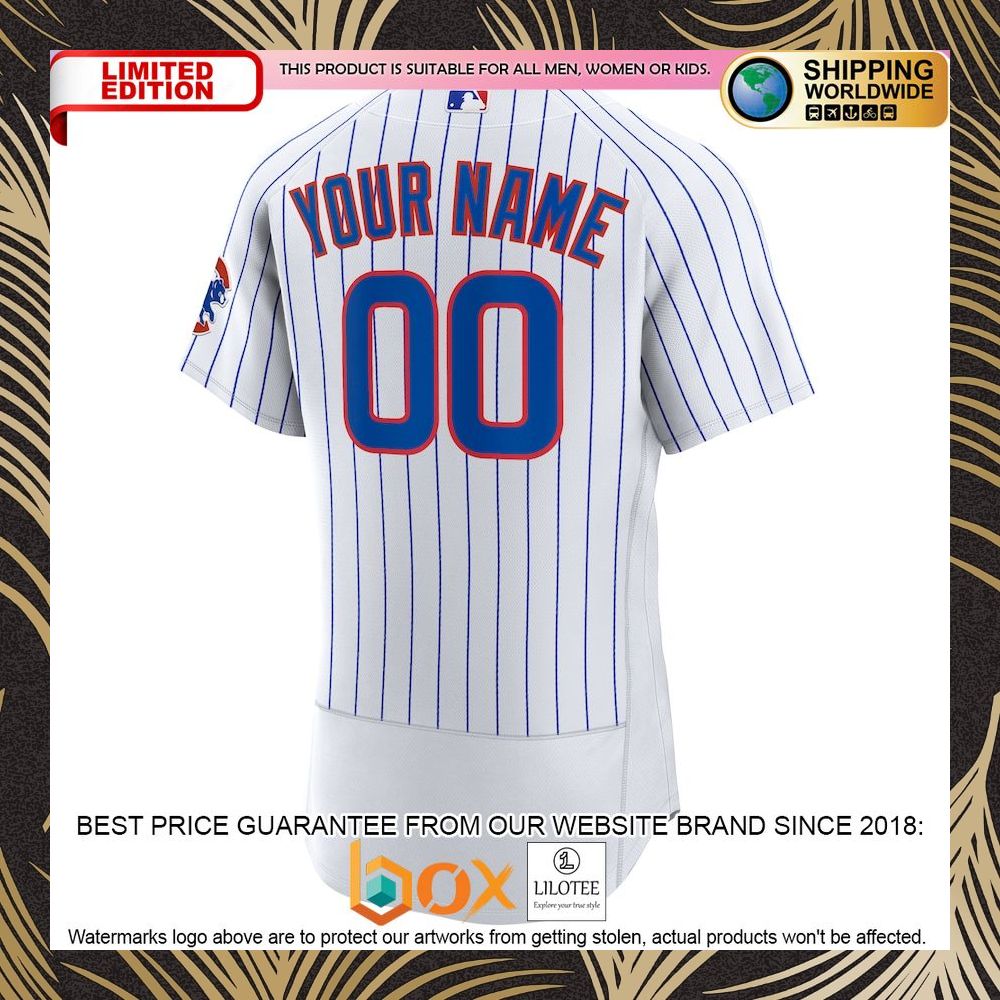 NEW Personalized Chicago Cubs Home Authentic White Baseball Jersey 6