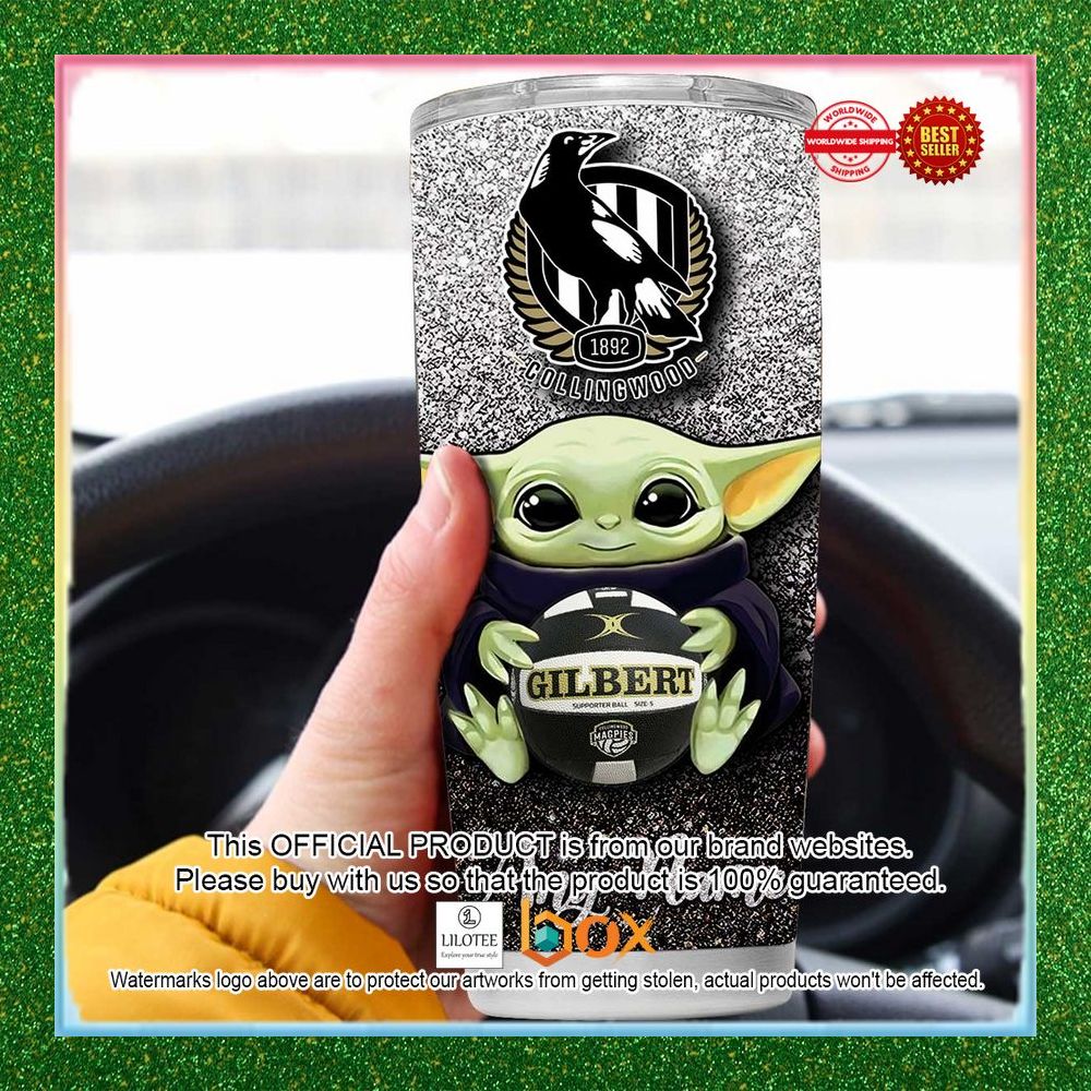 BEST Personalized Collingwood Magpies Yoda Tumbler 1