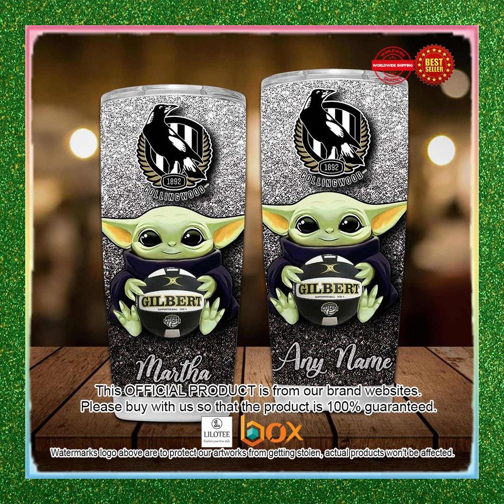 BEST Personalized Collingwood Magpies Yoda Tumbler 2