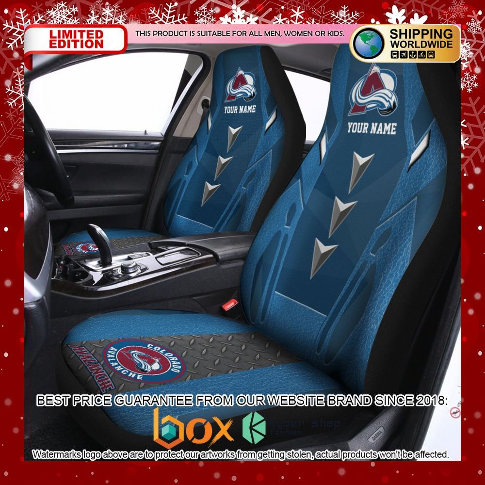 BEST Personalized Colorado Avalanche Car Seat Covers 12