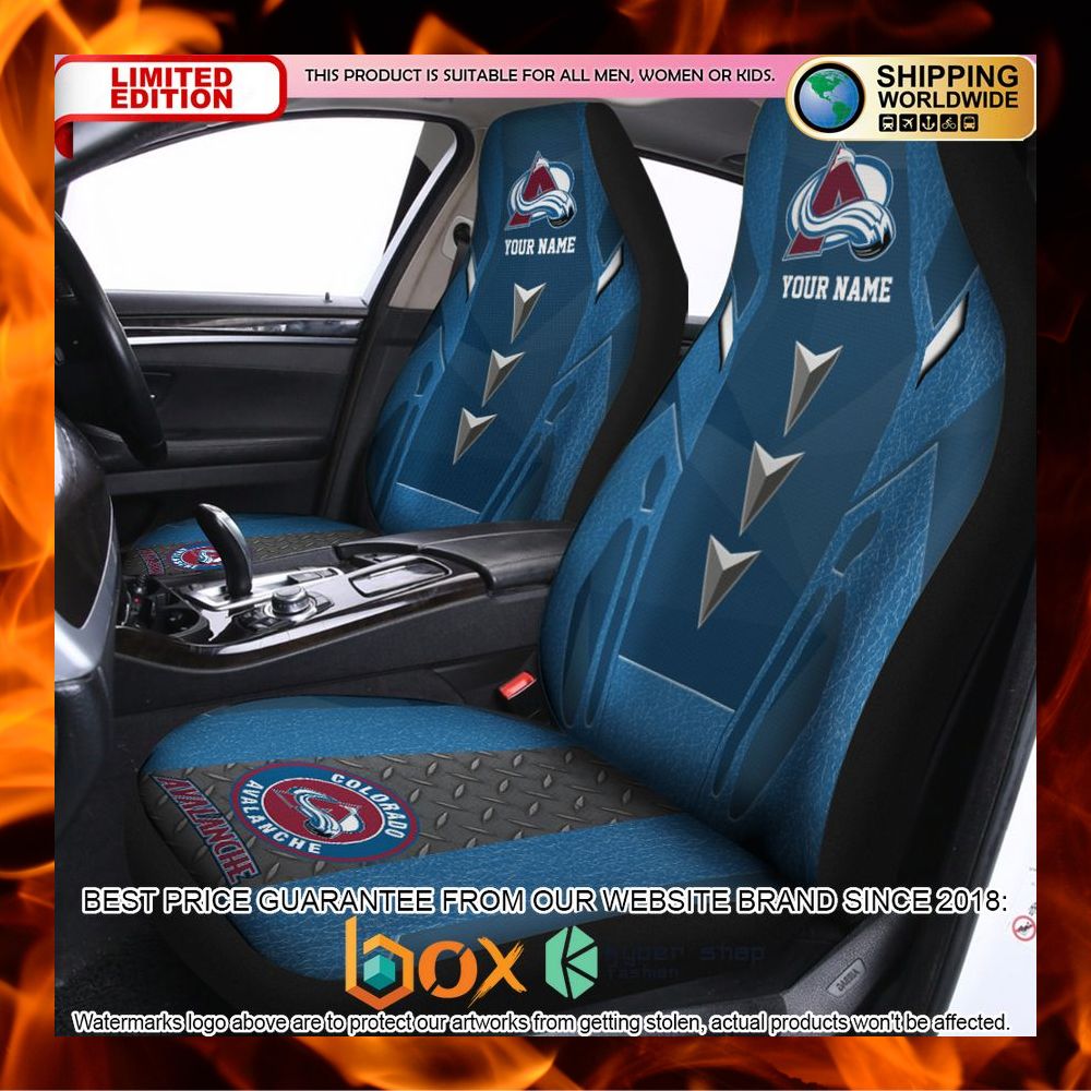 BEST Personalized Colorado Avalanche Car Seat Covers 3