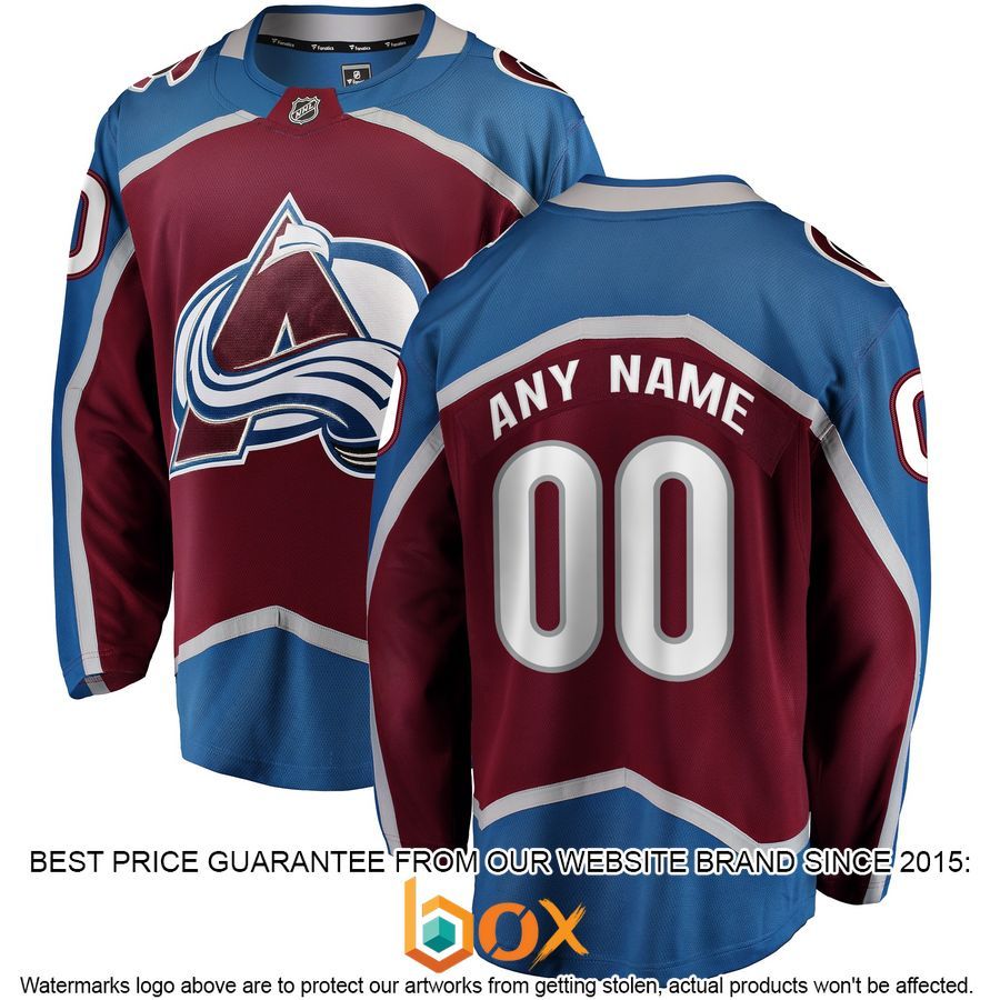 NEW Personalized Colorado Avalanche Home Maroon Hockey Jersey 4