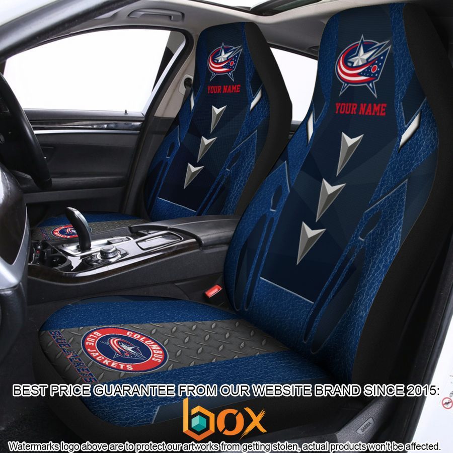 BEST Personalized Columbus Blue Jackets Car Seat Covers 1