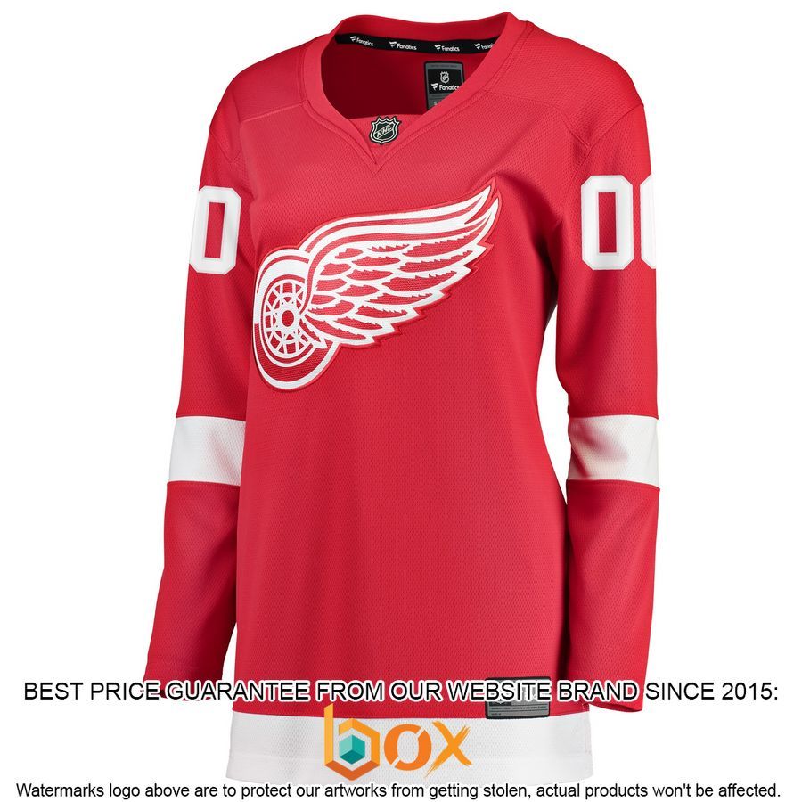 NEW Personalized Detroit Red Wings Women's Home Red Hockey Jersey 2