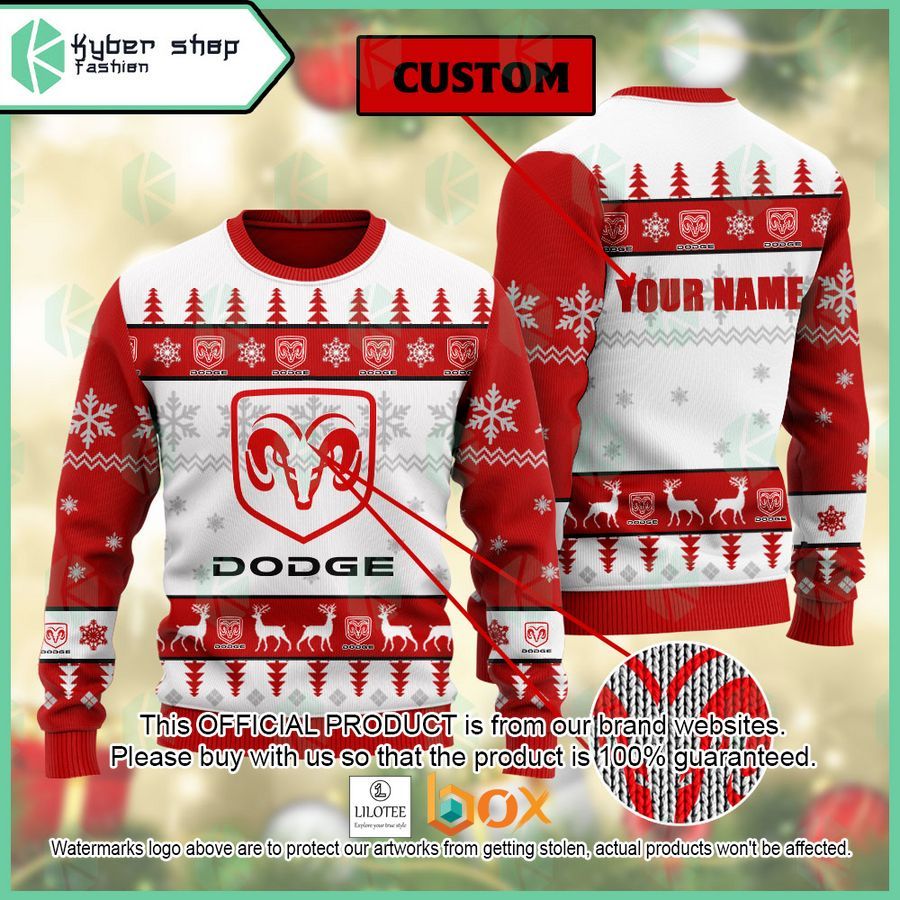 BEST Personalized Dodge Christmas Sweater 1