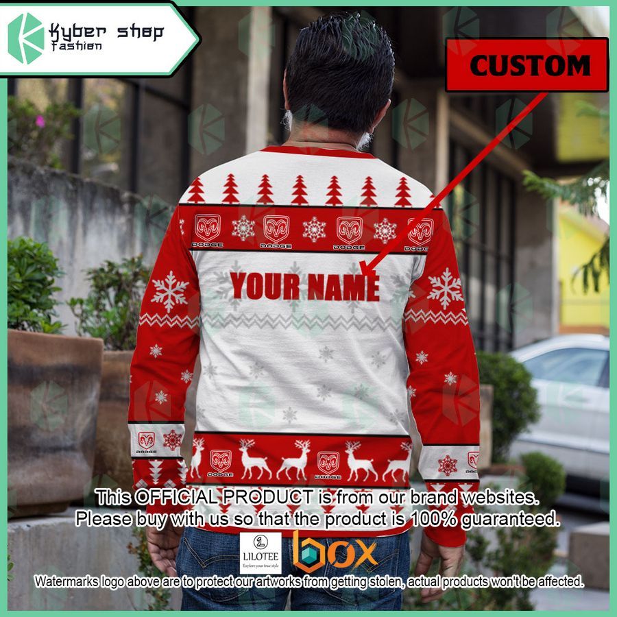 BEST Personalized Dodge Christmas Sweater 3