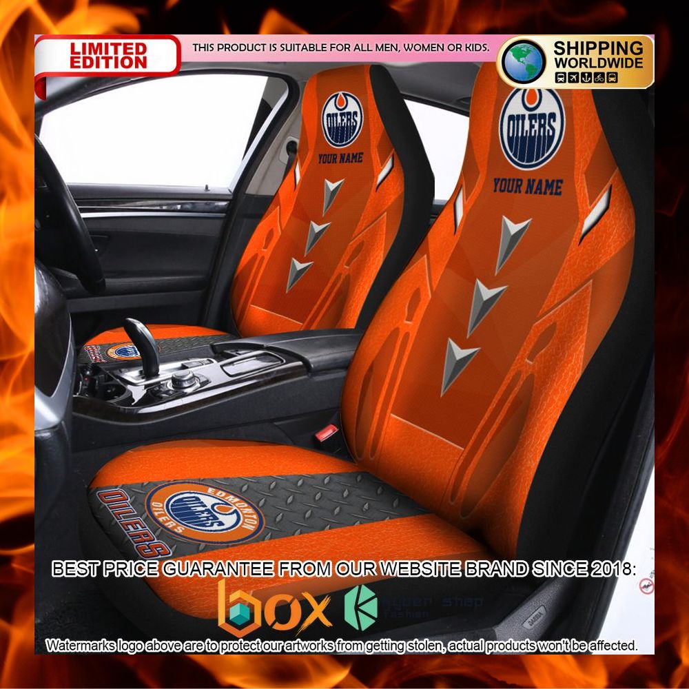 BEST Personalized Edmonton Oilers Car Seat Covers 5