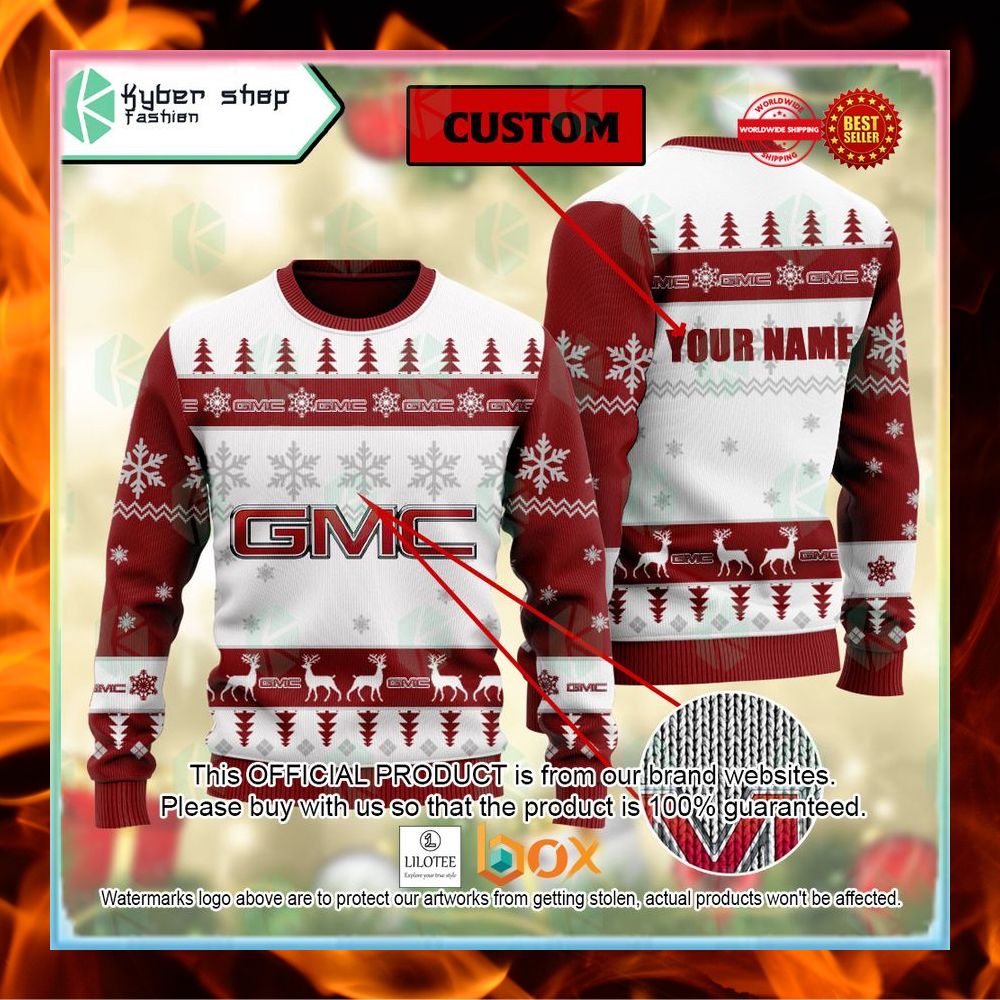 BEST Personalized GMC Christmas Sweater 6