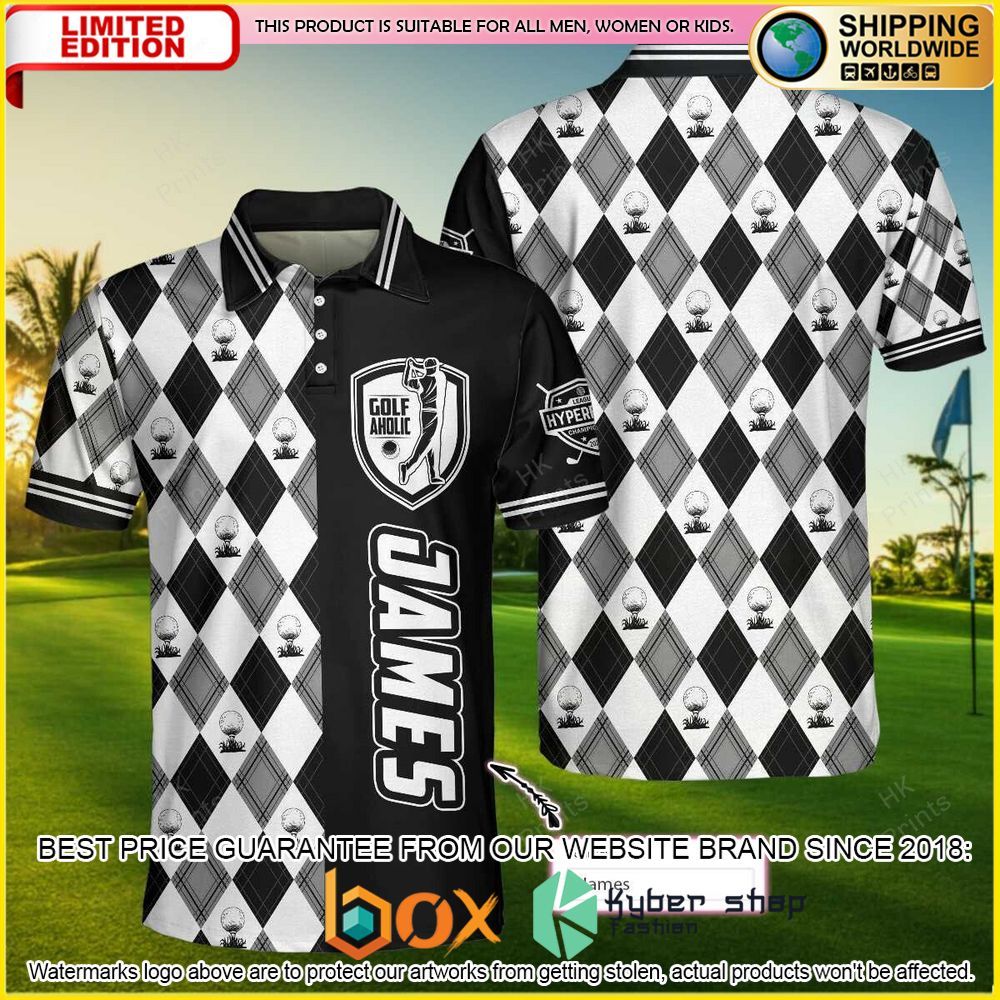 HOT Personalized Golfaholic 3D Premium Polo Shirt 1