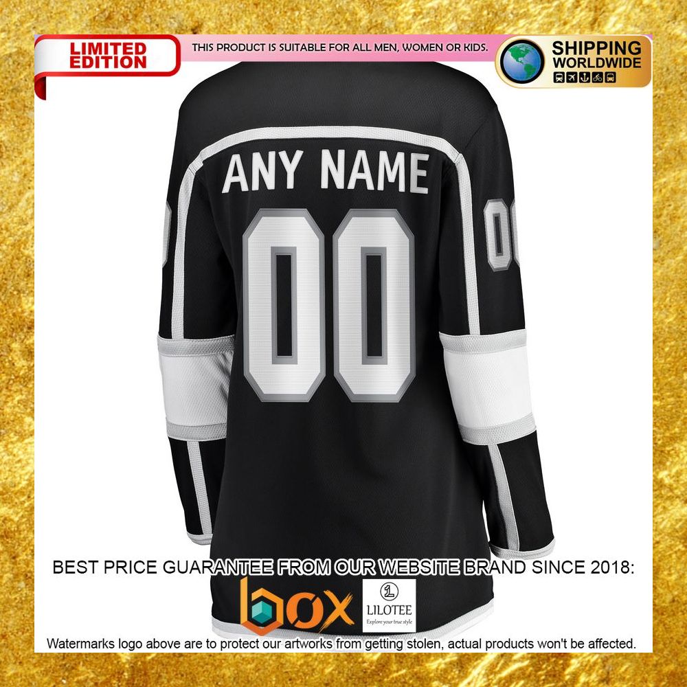NEW Personalized Los Angeles Kings Women's 2020/21 Home Black Hockey Jersey 7