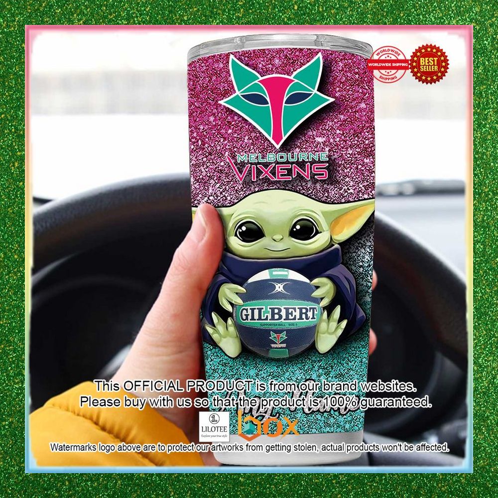 BEST Personalized Melbourne Vixens Yoda Tumbler 1