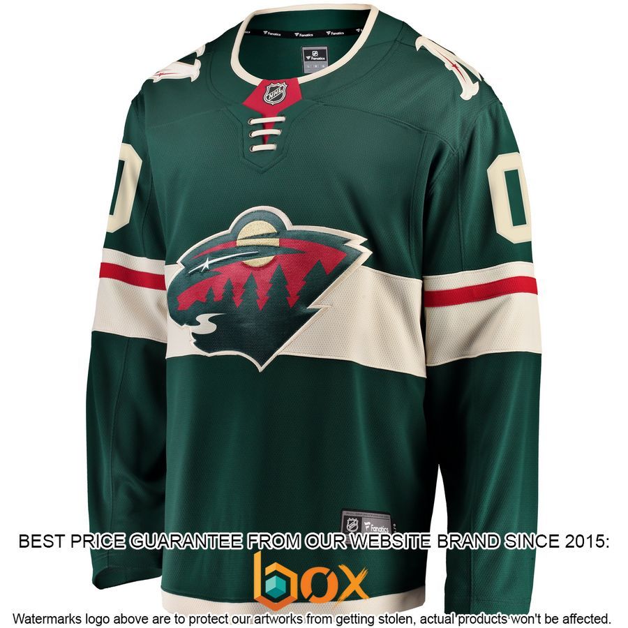 NEW Personalized Minnesota Wild Home Green Hockey Jersey 2
