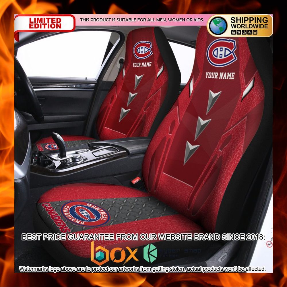 BEST Personalized Montreal Canadiens Car Seat Covers 13
