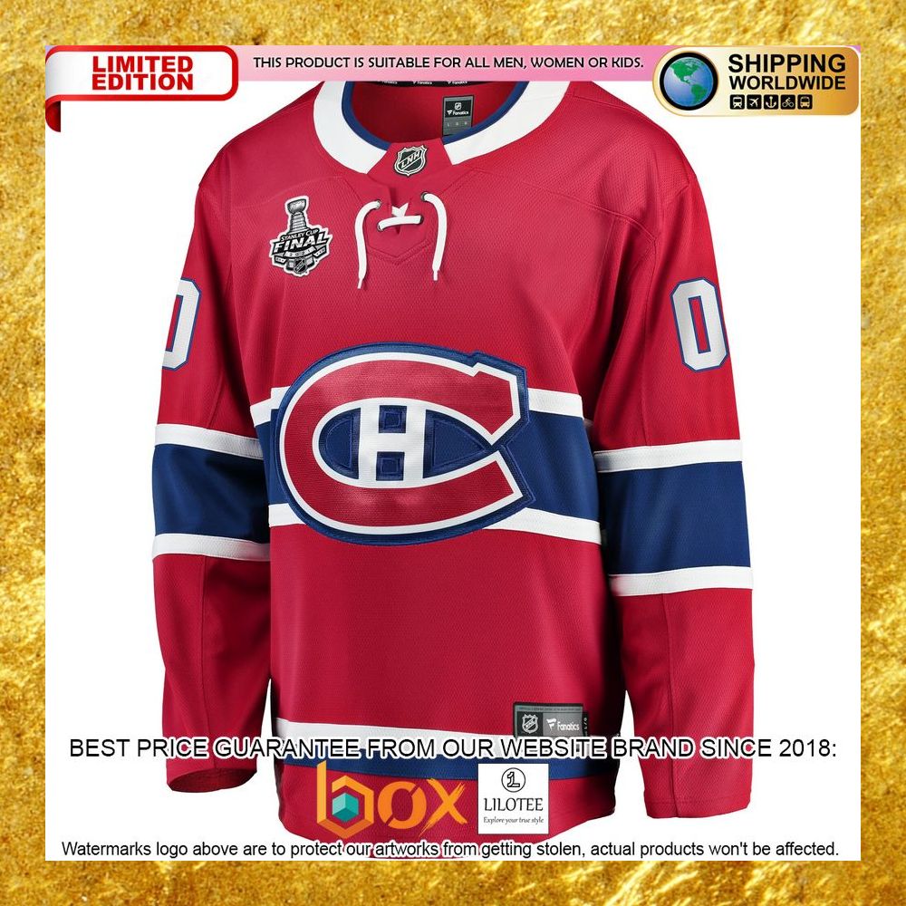 NEW Personalized Montreal Canadiens Home 2021 Stanley Cup Final Bound Red Hockey Jersey 6