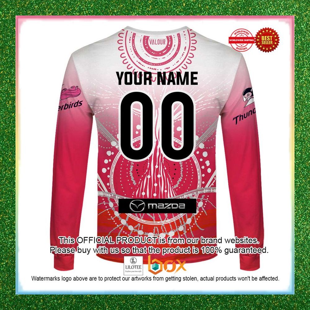 BEST Personalized Netball Adelaide Thunderbirds Indigenous Jersey Hoodie, Shirt 9