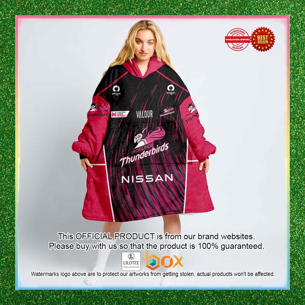 BEST Personalized Netball Adelaide Thunderbirds Oodie Blanket Hoodie 1