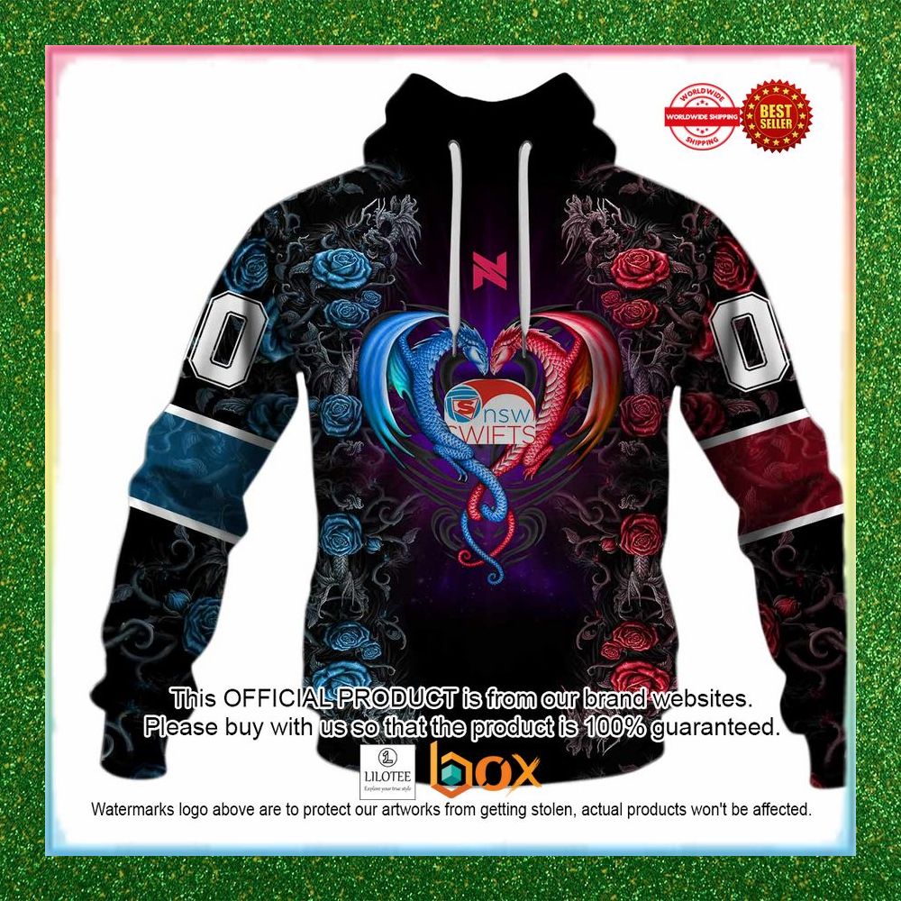 BEST Personalized Netball AU New South Wales Swifts Rose Dragon Hoodie, Shirt 2