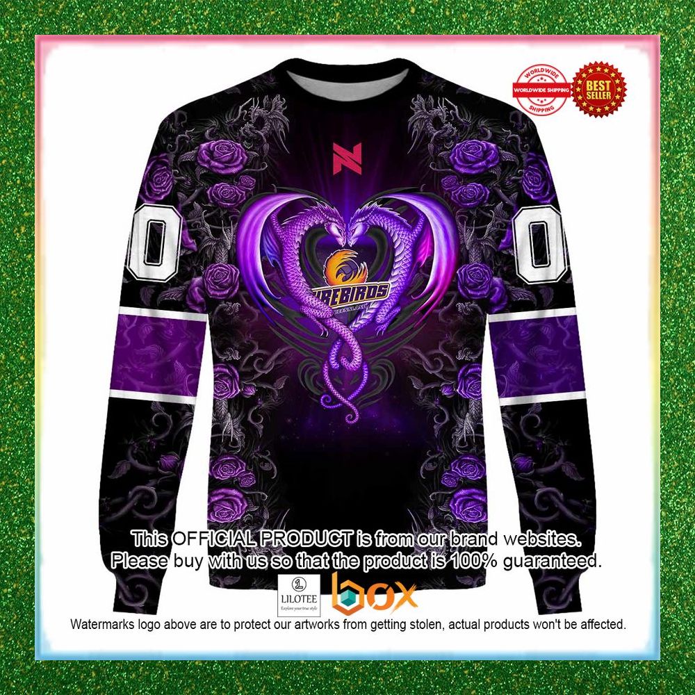BEST Personalized Netball AU Queensland Firebirds Rose Dragon Hoodie, Shirt 4