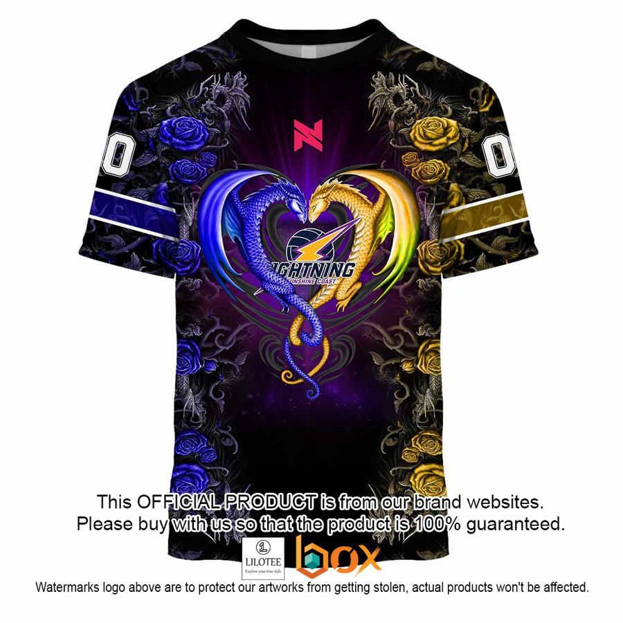 BEST Personalized Netball AU Sunshine Coast Lightning Rose Dragon Hoodie, Shirt 11