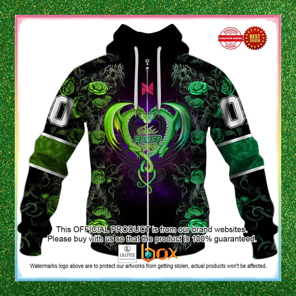 BEST Personalized Netball AU West Coast Fever Rose Dragon Hoodie, Shirt 5
