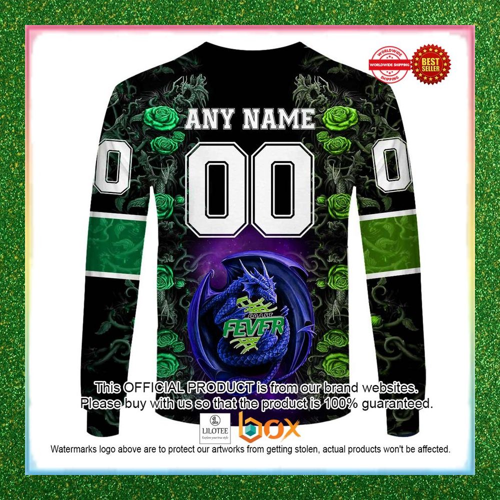 BEST Personalized Netball AU West Coast Fever Rose Dragon Hoodie, Shirt 8