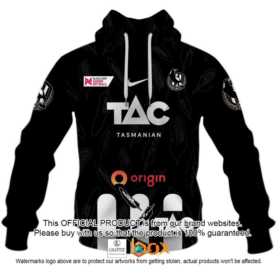 BEST Personalized Netball Collingwood Magpies Indigenous Jersey Hoodie, Shirt 14