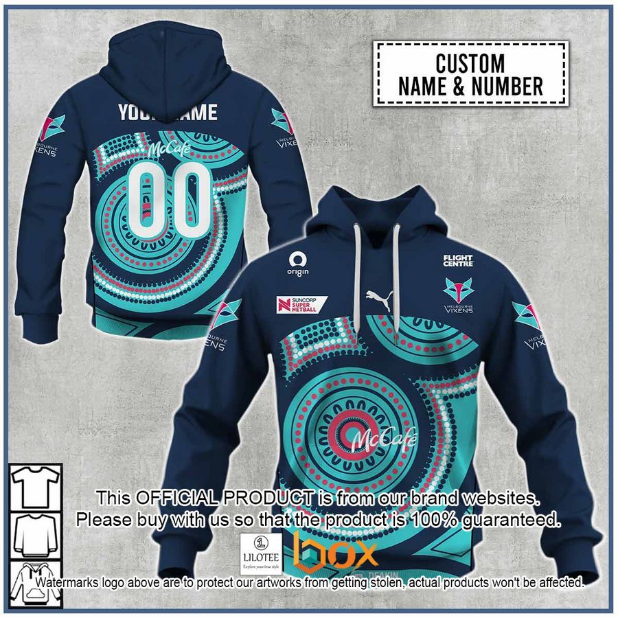 BEST Personalized Netball Melbourne Vixens Indigenous Jersey Hoodie, Shirt 12
