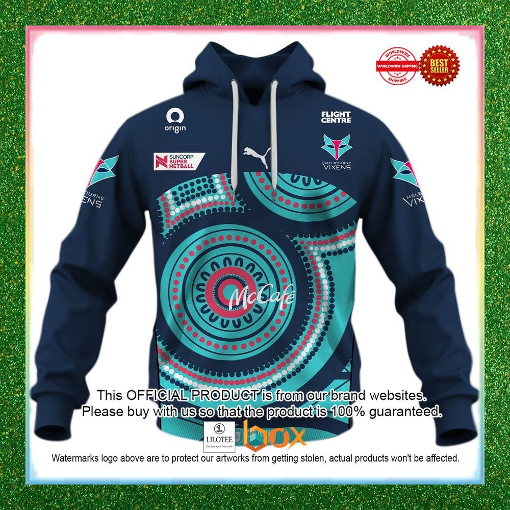 BEST Personalized Netball Melbourne Vixens Indigenous Jersey Hoodie, Shirt 3