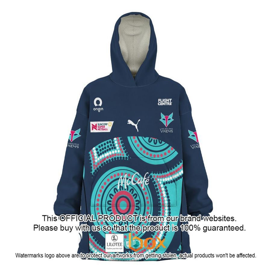 BEST Personalized Netball Melbourne Vixens Indigenous Oodie Blanket Hoodie 9