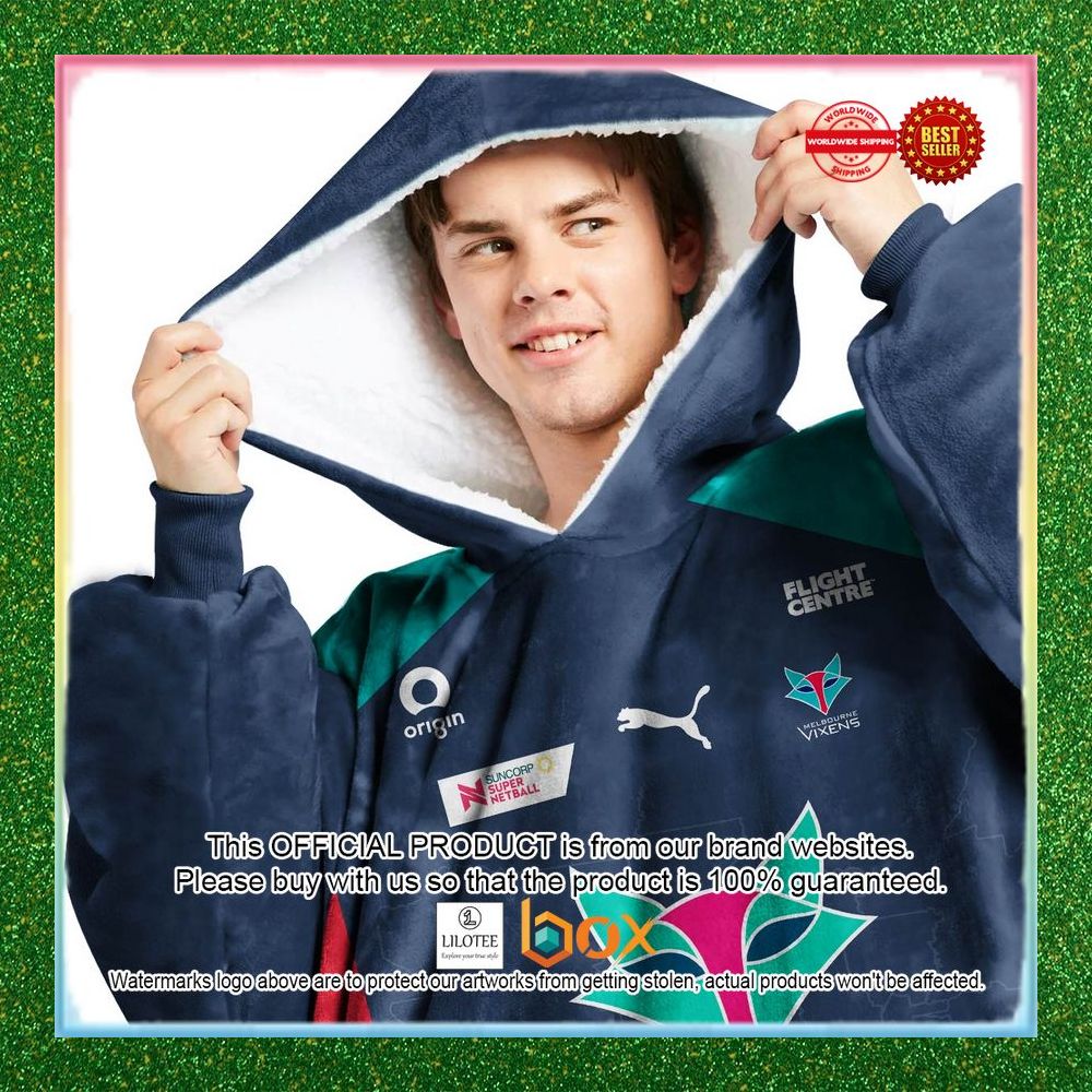 BEST Personalized Netball Melbourne Vixens Oodie Blanket Hoodie 2