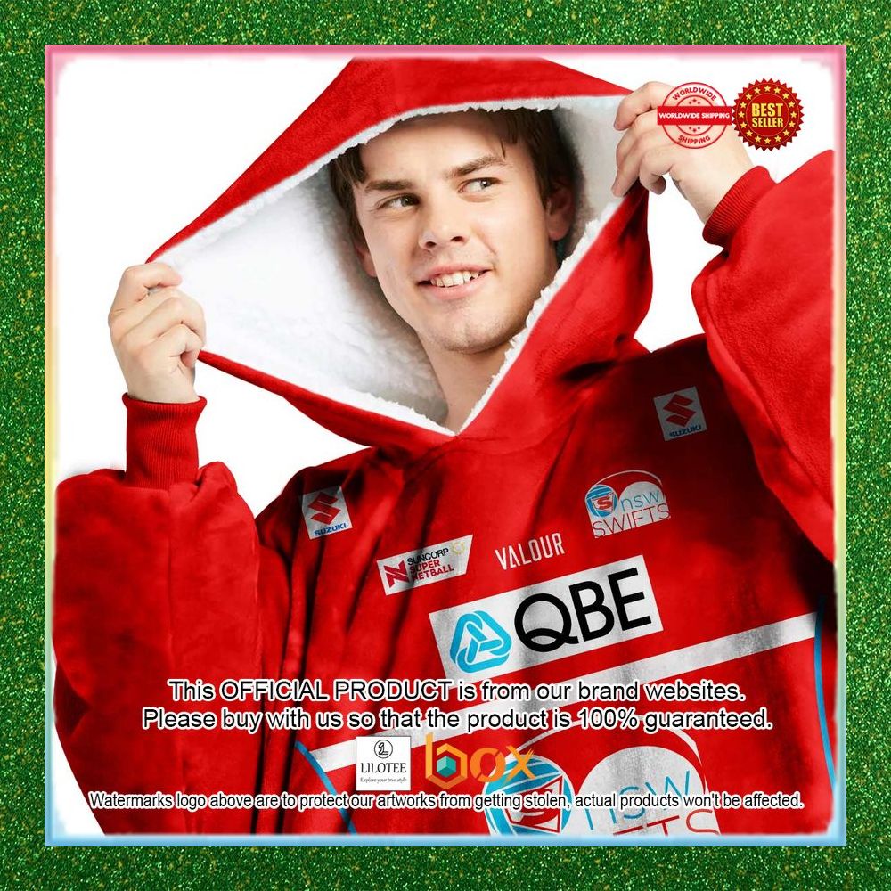 BEST Personalized Netball New South Wales Swifts Oodie Blanket Hoodie 2