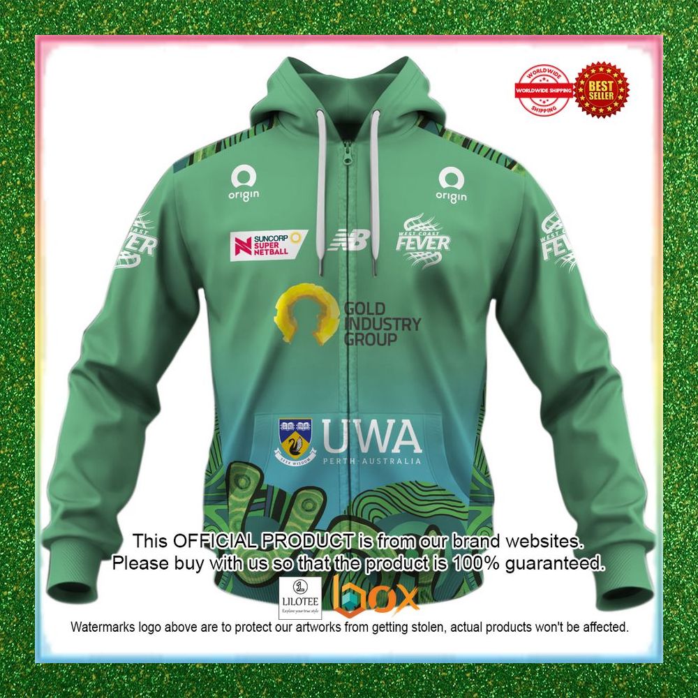 BEST Personalized Netball West Coast Fever Indigenous Jersey Hoodie, Shirt 2
