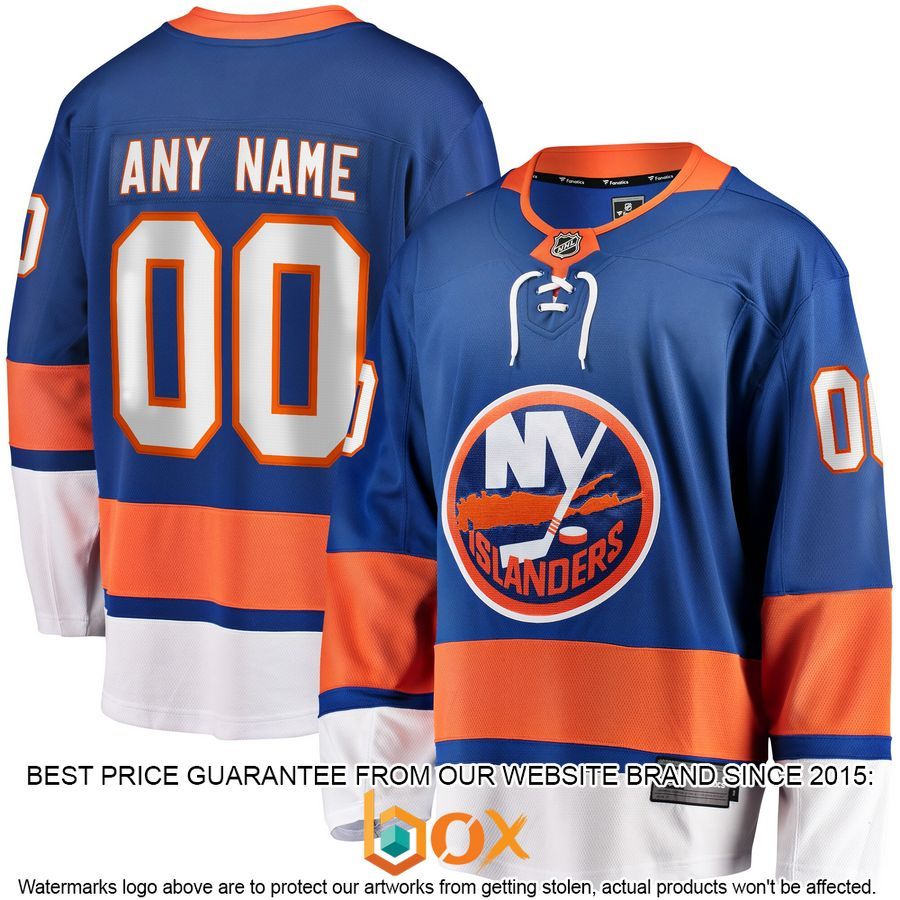 NEW Personalized New York Islanders Home Blue Hockey Jersey 1